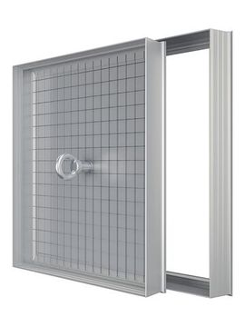 Люк ревизионный D Floor 400х400 напольный скрыт.монтаж алюминий EVECS