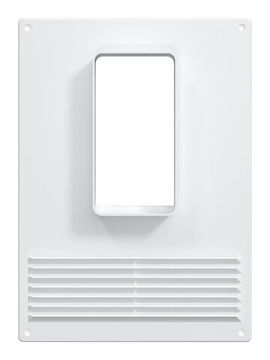 Площадка торцевая ПТВР фланец 60х120 вертикальная решетка 180х250 пластик ERA