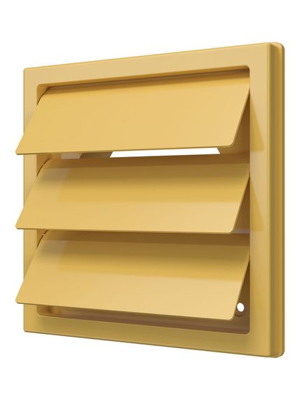 Выход стенной КФ фланец D100 жалюзи 150x150 ASA Beige ERA