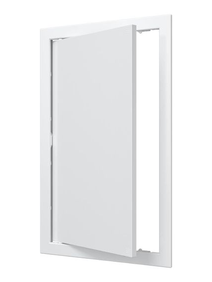 Люк ревизионный Л фланец 246х396 нажимной 268х418 пластик EVECS