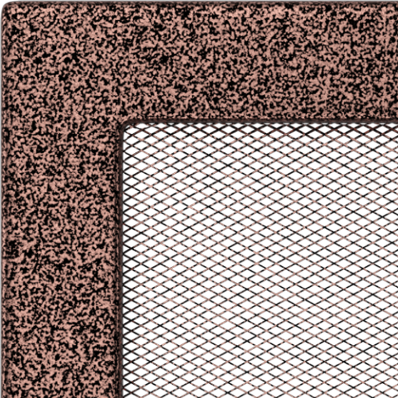 Решетка каминная Kratki OSCAR чёрная медь 17x17