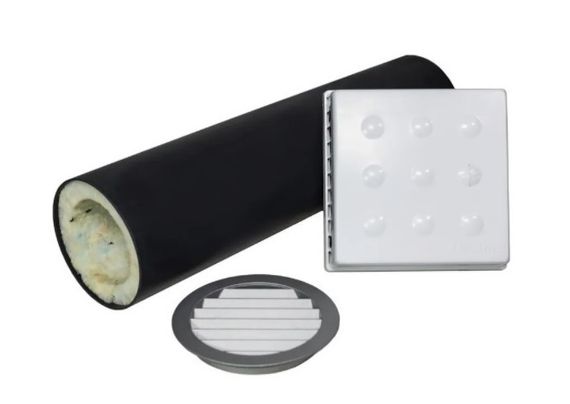 Приточный клапан КИВ Квадро 125 (1м) с алюминиевой решеткой KIV Quadro 125 (1м)