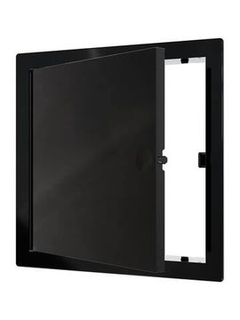 Люк ревизионный LN фланец 150х150 нажимной 172х172 пластик Black EVECS