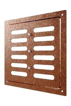 Решетка вентиляционная MER регулируемая 200х200 окраш.сталь Antique copper ERA