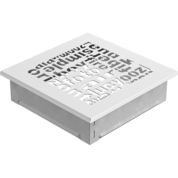 Решетка каминная Kratki ABC белая 17x17