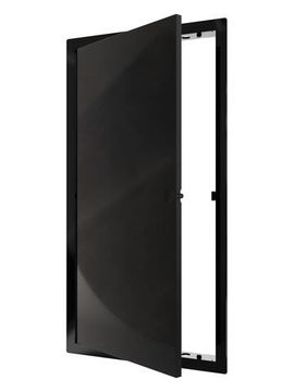 Люк ревизионный LN фланец 200х400 нажимной 223х423 пластик Black EVECS