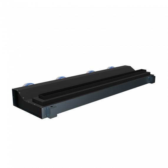 Flexag SHN-1-1000-25-B щелевой диффузор с низкопрофильной КСД под гипсокартон, черный