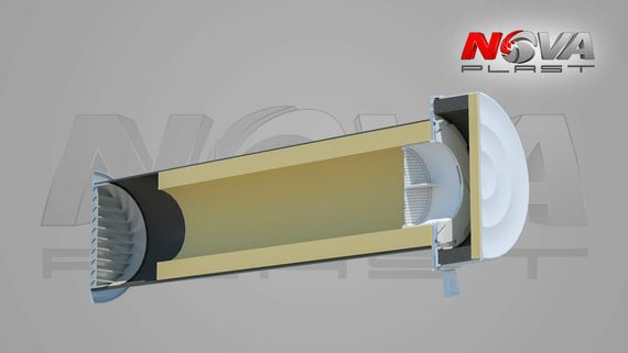 Приточный стеновой клапан NovaPROF 1.0 м. с фильтром