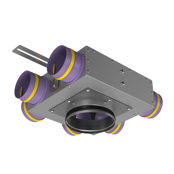 Provent KVF 160/160/90×6 коллектор металлический проходной на 6 выходов