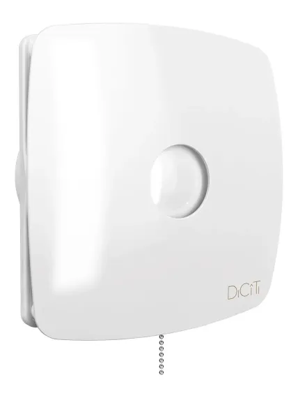 Вентилятор накладной RIO D100 обр.клапан тяг.выкл. DICITI