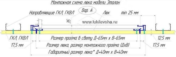 Люк под покраску Эталон 500х700