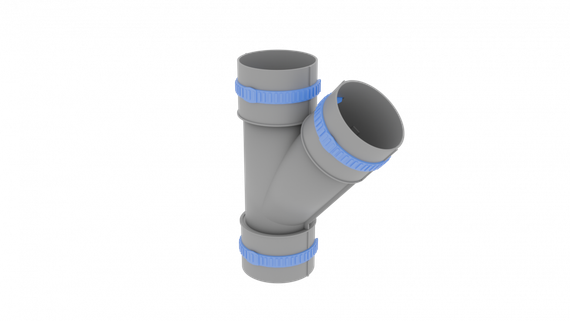 Тройник косой FL75-TR, круглый