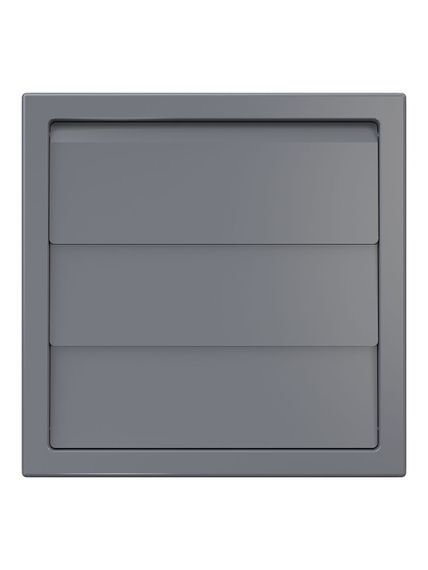 Выход стенной КФ фланец D125 жалюзи 150x150 ASA Gray ERA