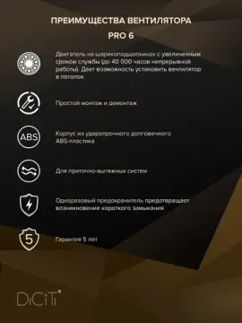 Вентилятор канальный PRO D160 осевой DICITI