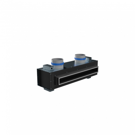 Flexag RA-1-500-25-B щелевой диффузор с КСД под натяжной потолок, черный