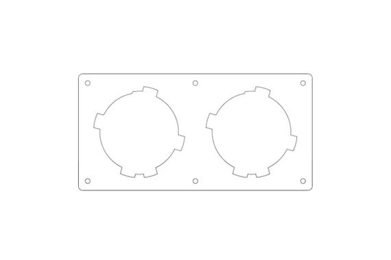 Provent MP 90x2 Монтажная панель на 2 выхода