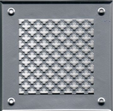 Решётка 210*250 хром, большой цветок
