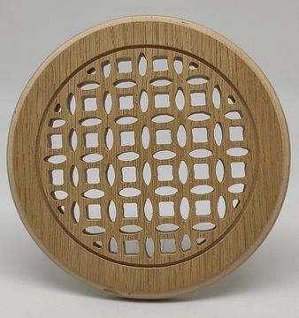 Решетка декоративная деревянная круглая на магнитах Пересвет К-35 d100мм