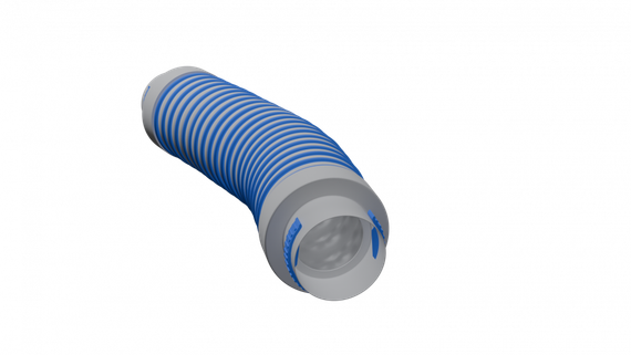 Flexag GL 90/600 гибкий шумоглушитель, D90, длина 600 мм