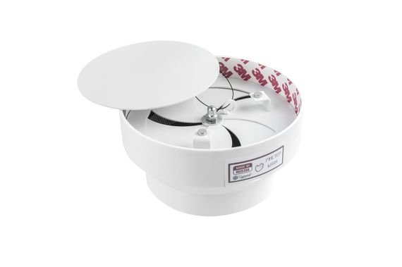 Диффузор теневой Visioner TDNP100/90 белый/белая крышка с приточно-вытяжным вентилятором для натяжного потолка с регулировкой потока воздуха D 100 мм