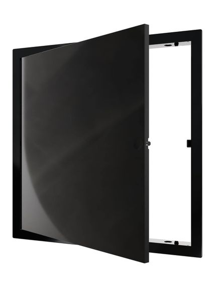 Люк ревизионный LN фланец 300х300 нажимной 327х327 пластик Black EVECS