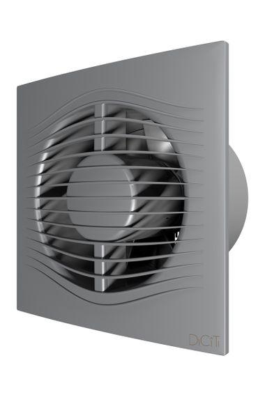 Вентилятор накладной SLIM D125 обратный клапан Gray metal DICITI