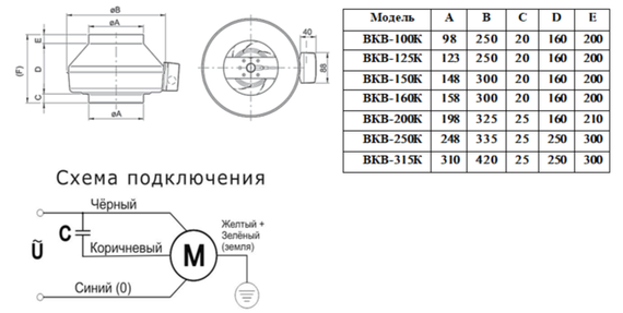 Вентилятор канальный ВанВент ВКВ 315 К (SM)