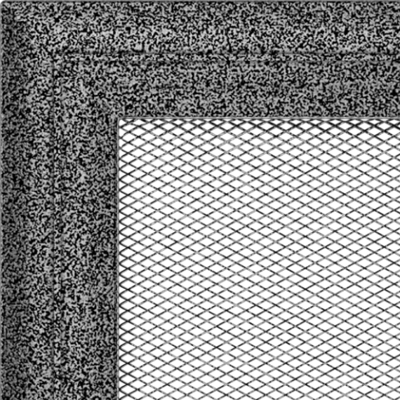 Решетка каминная Kratki OSCAR чёрная хром 17x17