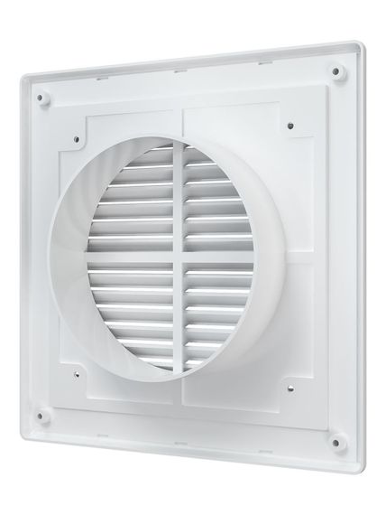 Решетка вентиляционная RF. фланец D125 разъемная 209х209 пластик ERA