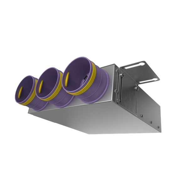 Provent VPK 300×90/75×3 пленум прямой прямоугольный на 3 выхода