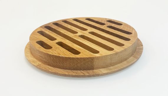 Деревянная врезная решетка Visioner d 150мм. (посадка 135мм. из дуба)