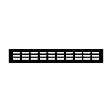 Вентиляционная решетка Благовест 100x400, ASM19 матовый черный