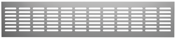 Решетка переточная алюминиевая с анодированным покрытием 480x100, Silver 4810DP Al Silver