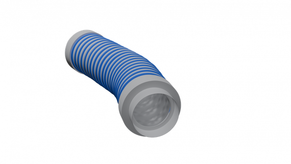 Flexag GL 160/600 гибкий шумоглушитель, D160, длина 600 мм