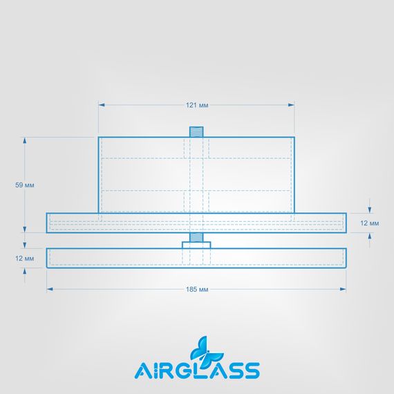 Анемостат (Оголовок) AIRGLASS KIV-125