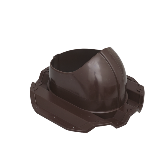 Готовый комплект, изолированный на скатные кровли из профильного листа МП-21 (С21) d 125/160 мм, цвет коричневый RAL 8017, серия Twister