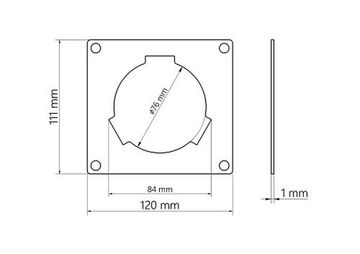 Пластина коллектора/пленума для адаптера AirDS 75 мм (Белая)