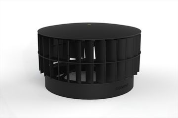 Ротационная вентиляционная турбина, РВТ Ø 355 мм черный RAL 9005, серия Hurricane