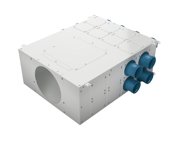 Воздухораспределительный коллектор двурядный шумопоглощающий H=200 мм AirDS, 75*24. Премиум (белый)