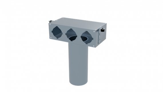 Flexag PCP-125/90x3 пленум вентиляционный потолочный, D125, на 3 выxода, L=300 мм