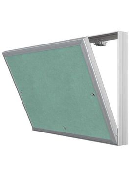 Люк ревизионный D Ceramo Base 400х300 скрытый монтаж съемный алюминий EVECS