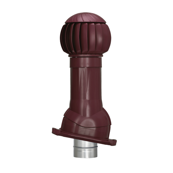 Готовый комплект, изолированный на скатные кровли из профильного листа МП-20 (С20) d 125/160 мм, цвет бордовый RAL 3009, серия Twister