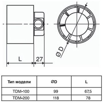 Канальный вентилятор Soler & Palau TDM100Z