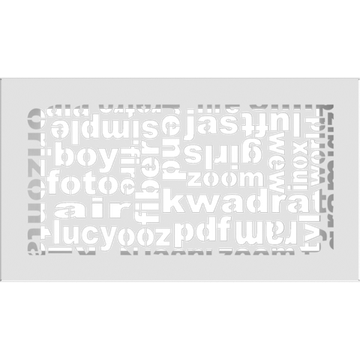 Решетка каминная Kratki ABC белая 17x30