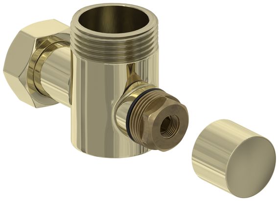 Вентиль Сунержа угловой под шестигранник (G 1&quot; НР х G 3/4&quot; НГ)