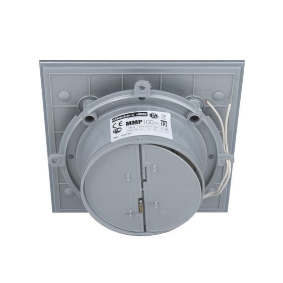 Вентилятор накладной сверхтонкий MMotors JSC MMP-06 100/90 куб/ч Стекло/Квадрат Темно Серый с каплями