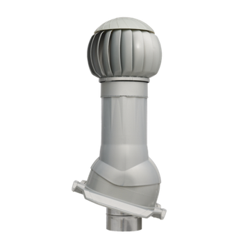 Готовый комплект, изолированный на скатные кровли из профильного листа МП-21 (С21) d 150/160 мм, цвет серебристый RAL 9022, серия Twister