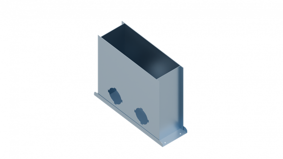 Flexag PFP-300x103/90x2 пленум напольный, 300x100, на 2 выxода