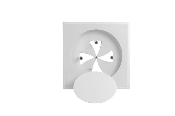 Диффузор приточно-вытяжной на магнитах регулируемый НД-100 Снежок декоративный металлический белый матовый