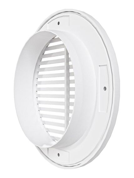 Решетка вентиляционная РКФ фланец D120 разъемная D165 пластик ERA